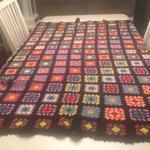 Vintage granny square afghan